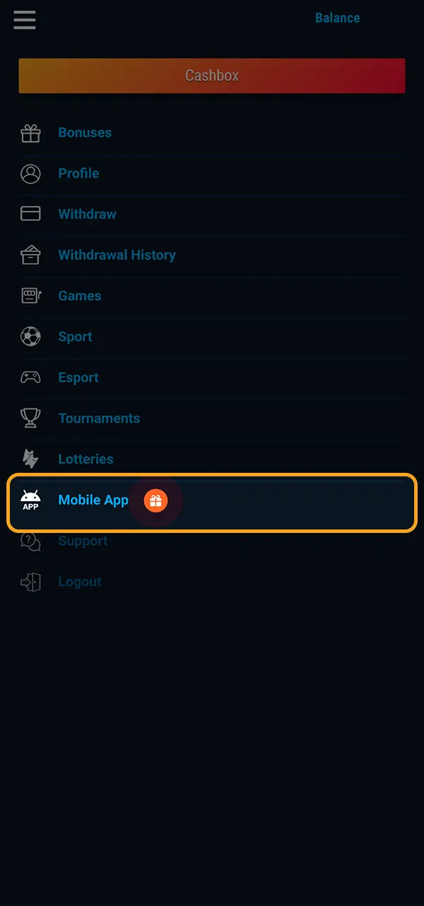Follow the instructions for installing the WG Casino app.
