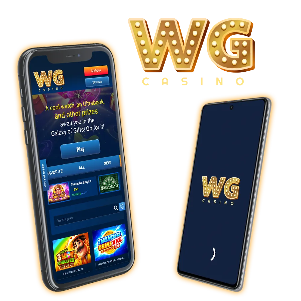 Download the WG Casino app and play anywhere.
