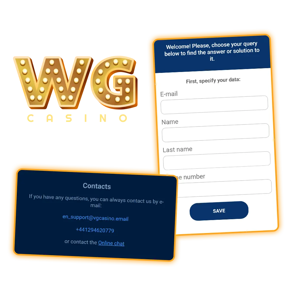 Find out how to contact WG Casino.