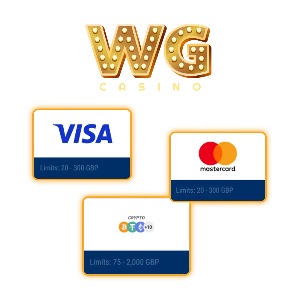 Top up your account in a convenient way at WG Casino.