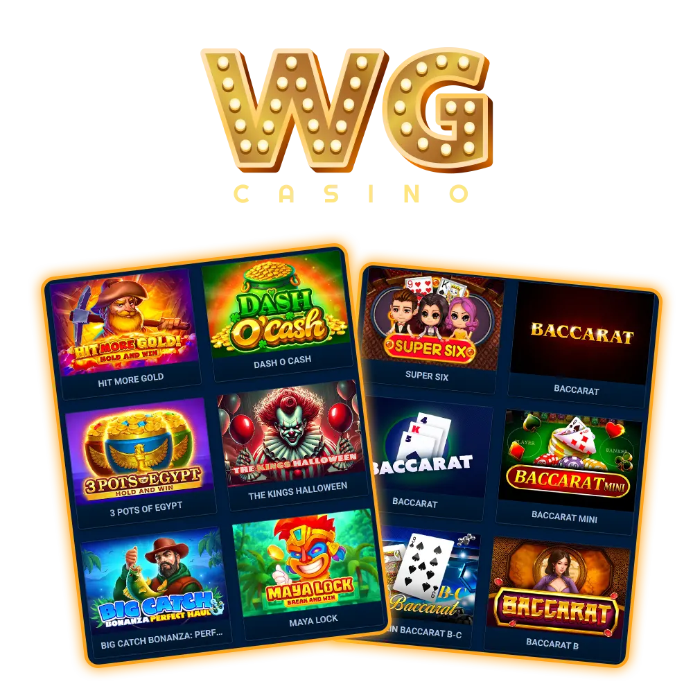 Play the best gambling games at WG Casino.
